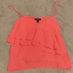 New! JCrew coral ruffles spaghetti tank